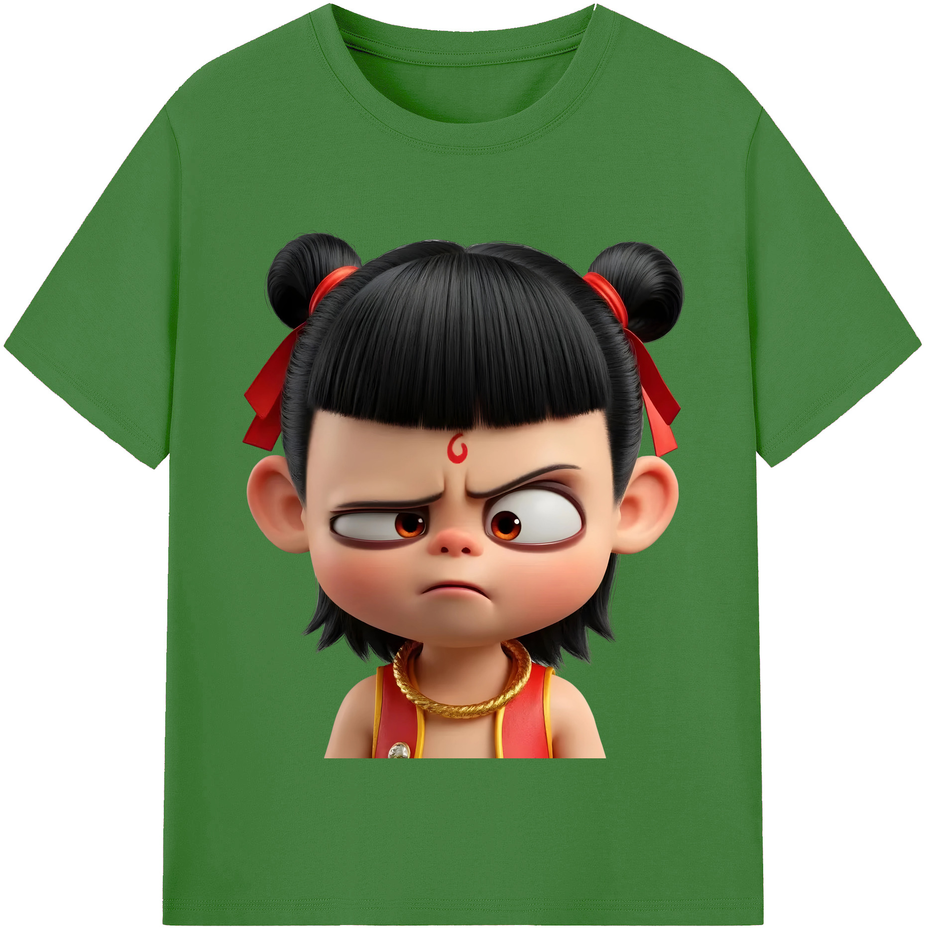 （画像用） Ne Zha 2 ナタ 魔童の大暴れ レディースカジュアルプリントTシャツ（綿100％）